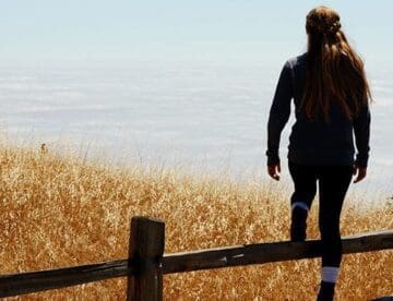 sitting on a fence