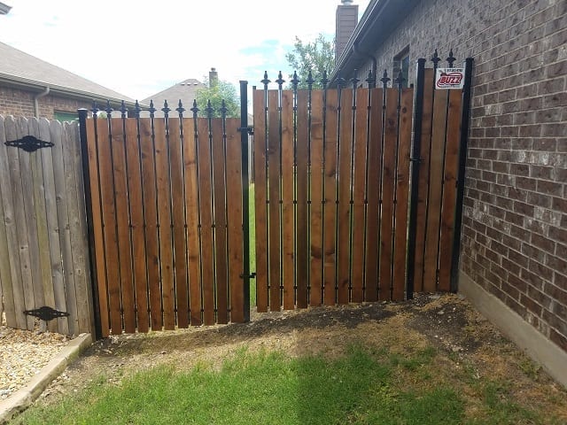 How to Add Wood to Wrought Iron Fence 