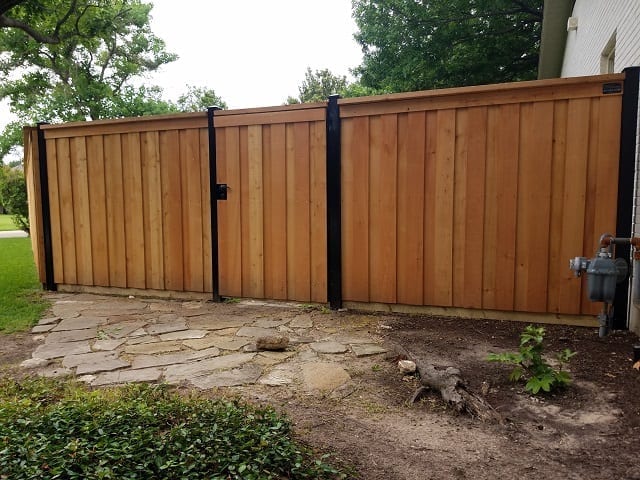 Wooden Fence with Hidden Walkway Gate