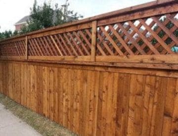 Lattice Wood Top Fence