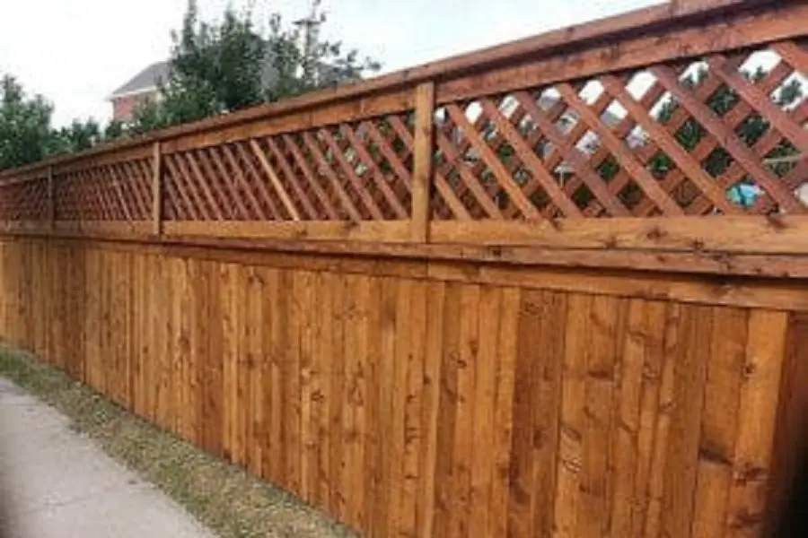 Lattice Wood Top Fence