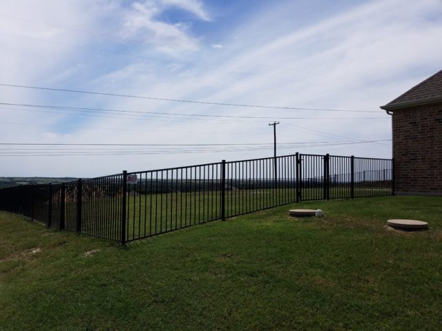 iron fence large backyard