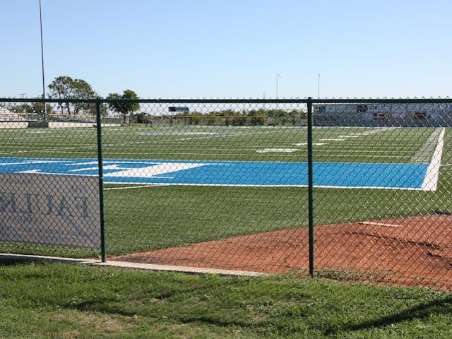 black chain link fence
