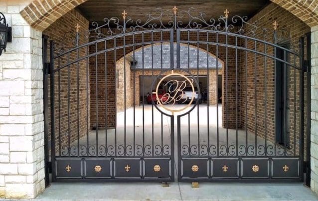 custom iron driveway gate