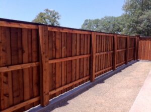 Boxed posts wood fence