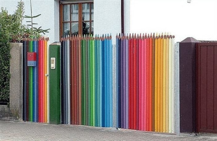 colored pencil fence