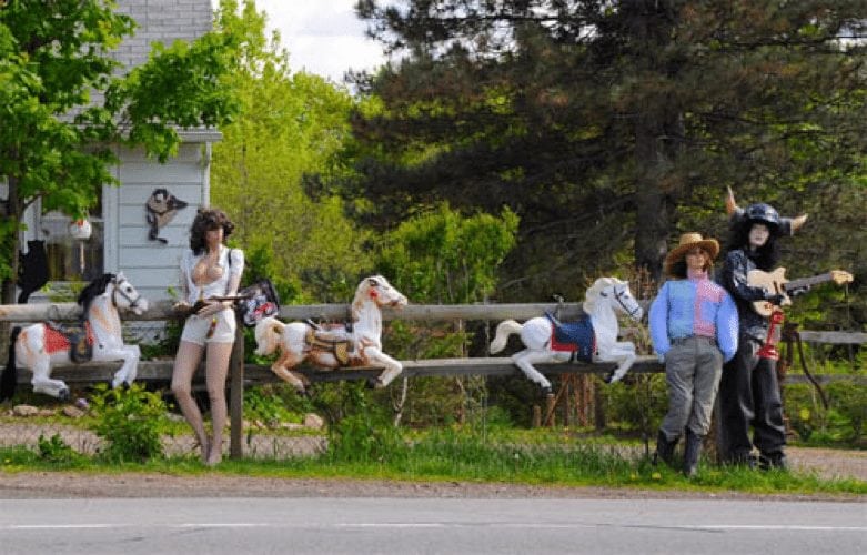 crazy fence decor