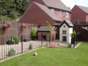 Upscale dog run at house