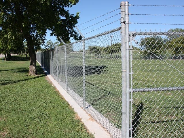 perimeter chain link barbed wire