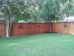 Plant hangers on wood fence