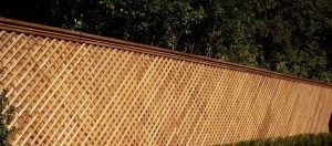 lattice wood fence