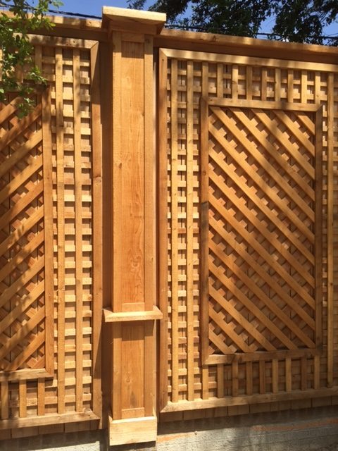 Wood Lattice Work privacy fence